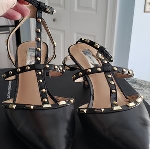 Studded Black Women's Shoes